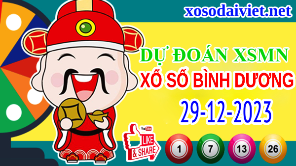 Dự đoán XSBD ngày 29/12/2023 – Thống kê xổ số Bình Dương hôm nay thứ 6