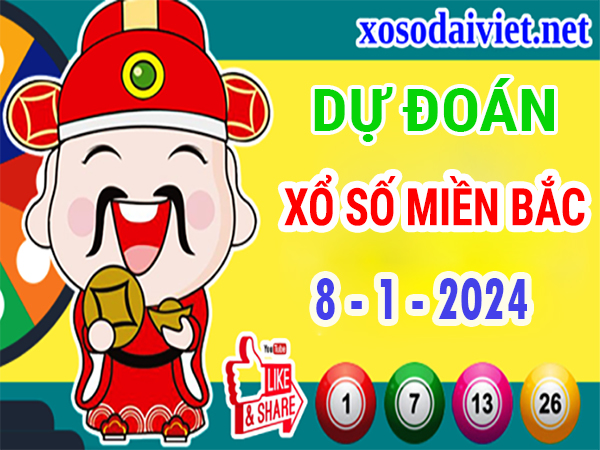 Dự đoán XSMB 8/1/2024 thống kê xổ số miền Bắc thứ 2 hôm nay