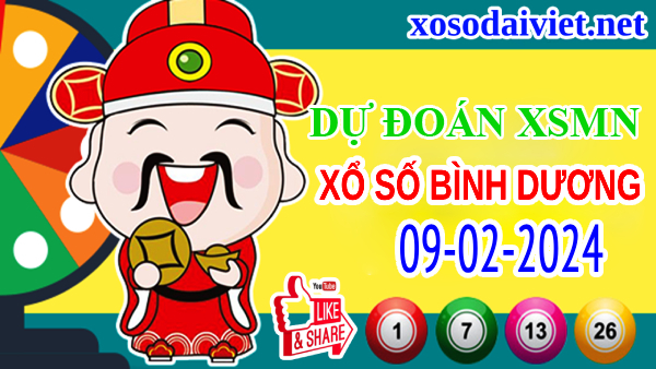 Dự đoán XSBD ngày 9/2/2024 – Thống kê xổ số Bình Dương thứ 6